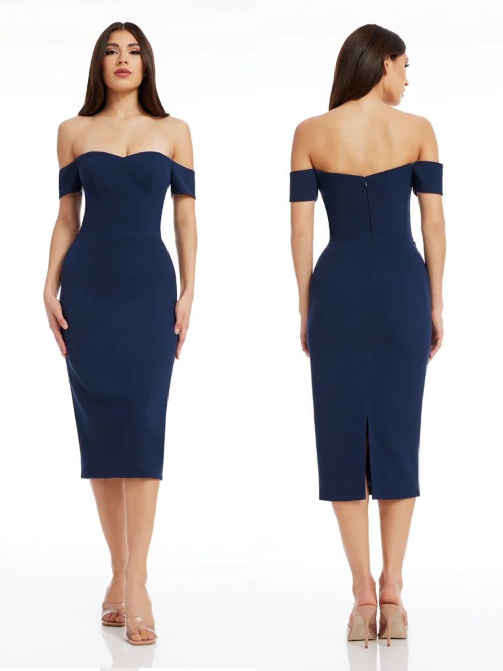 NWT New Dress the Population Bailey Dress In Midnight Blue Size XS